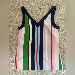 Ted Baker Silk Stripe Tank. Size 0